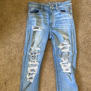 American eagle ripped high rise jeggings
